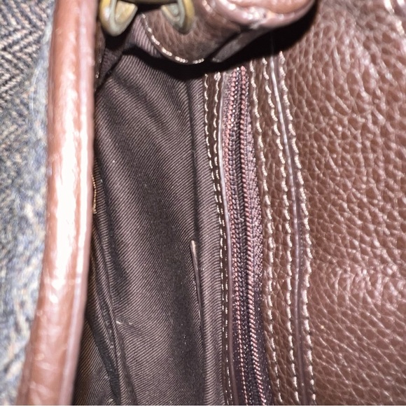 J.Crew blue wool purse with leather and chain acce
Size 6” * 9.5” - Picture 5 of 5